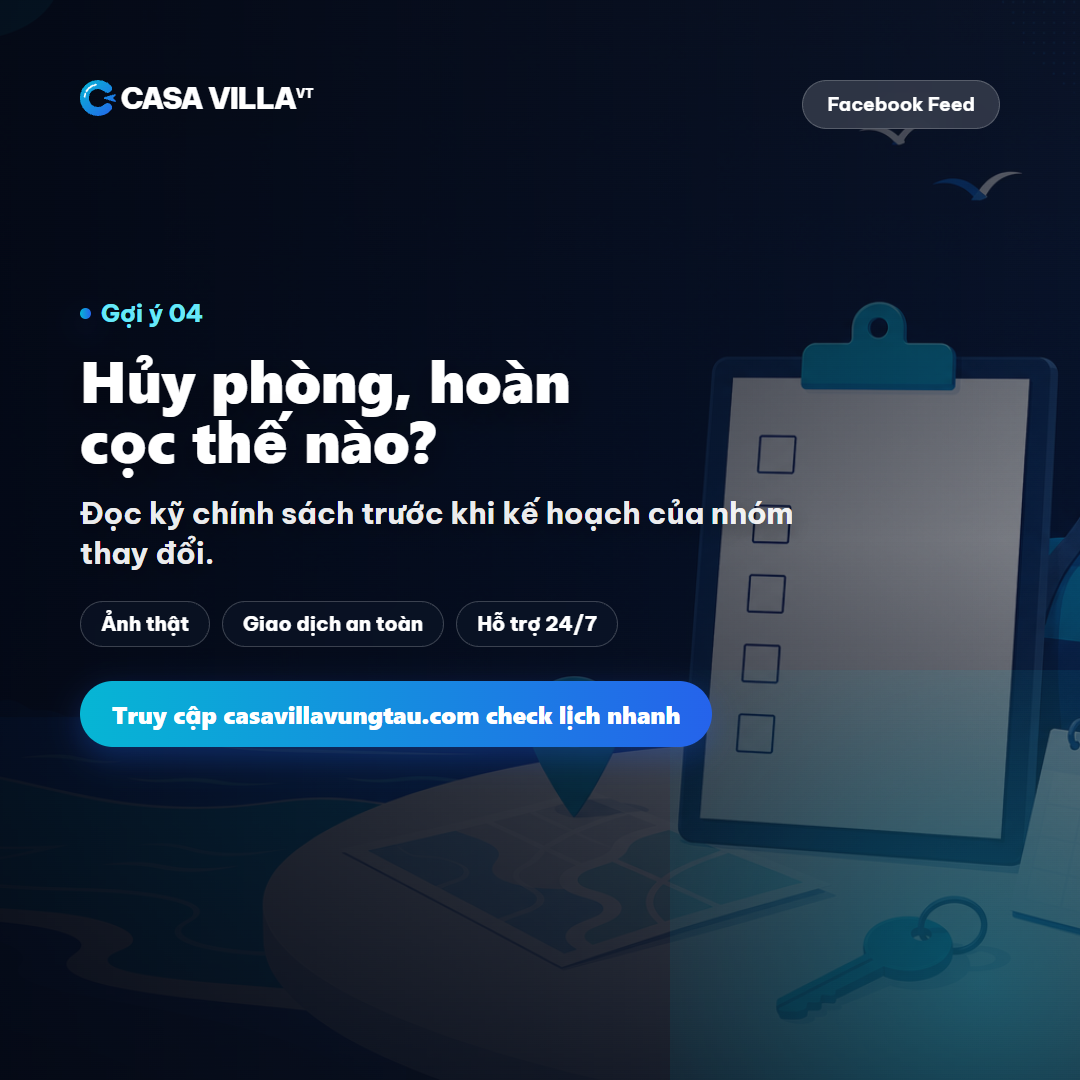 Hủy phòng, hoàn cọc thế nào?